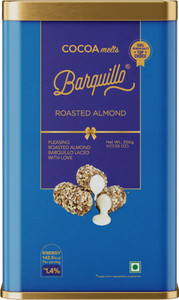 BARQUILLO Roasted Almond Premium Chocolates filled with Vanilla Flavoured Cream - Tin Pack Bites