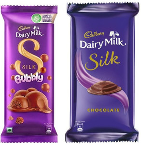 Cadbury Dairy Milk Silk Bubbly Chocolate & Dairy Milk Silk Chocolate Bars