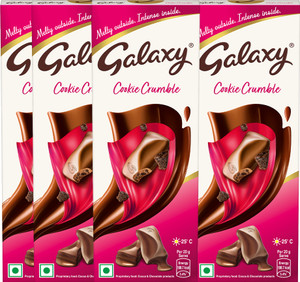 GALAXY Cookie Crumble Chocolate Bar Loaded With Cookie Crumbles Bars