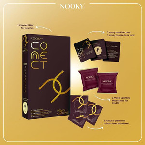 Instaeats Nooky Romance Kit – Condoms, Mood Enhancing Chocolates & Fun Cards | Pack of 1 Bars