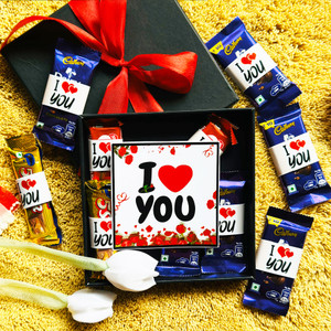 DAULLURING I Love You valentine Day Surprise Special Chocolate Gift Box Combo Truffles