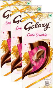 GALAXY Cookie Crumble Milk Chocolate Loaded With Crumbly Pieces Bar Bars