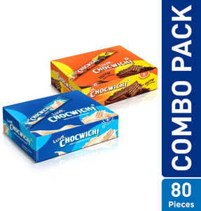 LuvIt Chocwich Brown & Chocwich White Crispy Wafer | Crunchy & Delicious | Bars