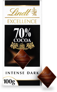 LINDT Excellence 70% Cocoa Intense Dark Premium Chocolate -"Chocolate Beyond Compare" Bars
