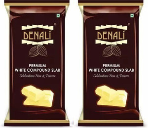 Denali Premium White Compound Slab,Delicious Chocolate for Baking Cakes,Muffins,Mousse Bars