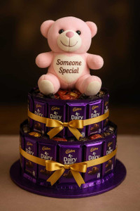 Cadbury Chocolate With teddy Bear Gift Hamper Bars