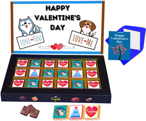 Expelite Happy Valentines Day Gift For Boyfriend 18 Chocolates , Valentines Day Gift For Girlfriend Bars