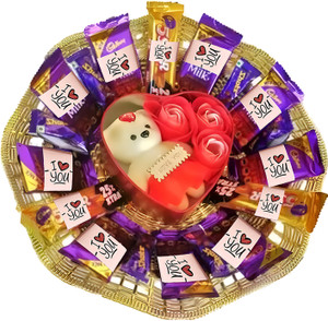 OddClick valentine day special gift for wife husband Chocolate Gift Hamper Box Bars