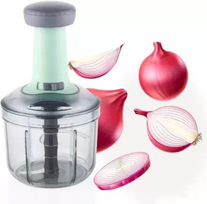 VEKSOR by Veksor Chopper, Onion Cutter, Onion Chopper, Vegetable Chopper (Teal, 900ml. 4 Blades) Vegetable & Fruit Chopper