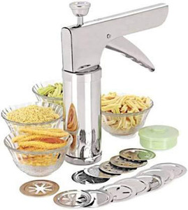 IMPOTECH Kitchen Press Bhujiya & Namkeen Maker Machine with 15 Different Jalies Slicer