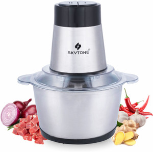 SKYTONE Electric Food Chopper, 2L 8-Cup Stainless Steel Bowl Kitchen Mini Food Processor for Meat Vegetables Fruits or Nuts, 700w 4bi-Level Blades Meat Grinder Blender, Fast & Slow 2 Speeds Electric Vegetable & Fruit Chopper Electric Vegetable & Fruit Chopper Electric Vegetable & Fruit Chopper Electric Vegetable & Fruit Chopper