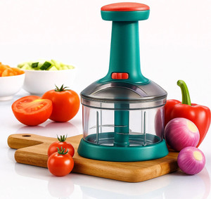 Excellent by YOUONE Hand Push Chopper with 6 Blades for Effortless Chopping Vegetables & Fruits Vegetable & Fruit Chopper