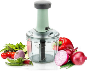 MAGICSPOON Chopper, Onion Cutter, Onion Chopper, Vegetable Chopper (Teal, 900ml. 4 Blades) Vegetable & Fruit Chopper