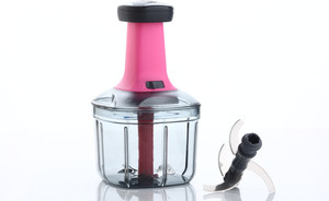VEKSOR by VEKSOR EffortlessSlice 900ml Push Chopper: Dual-Blade Vegetable & Fruit Chopper