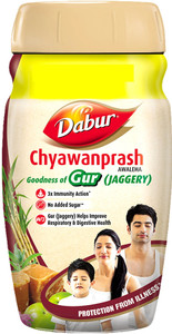 Dabur Chyawanprash Awaleha Gur/Jaggery - 900g | 3X Immunity Action | No added Sugar