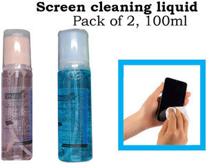 mollie Darix Clean & Shine Gel Multi-Purpose LCD Cleaning Kit, Liquid Solution Without Cloth to Clean Mobile/Laptop Screen, Computer, Tab, LCD Display, Camera (100ml each) pack 2 for Computers, Laptops, Mobiles, Gaming