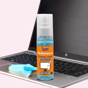 LAZI (100ml) Laptop Screen Cleaner Cleaning Liquid Spray kit with Micro-Fiber Cloth for Laptops, Computers, Mobiles, Gaming