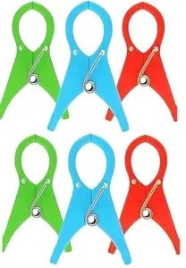 GANESHA Saree Pre Pleating Clips | Saree Clips for Holding Saree Pleats | Big Size Plastic Cloth Clips