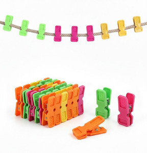 Mirela 40 Cloth Clips for Drying Clothes Strong & Durable Clothes Pins Indoor Outdoor-t Plastic Cloth Clips