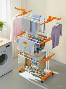 ProHome Steel Floor Cloth Dryer Stand Heavy Duty Stainless Steel Clothes Drying Stand for Home | 100 KG Load Capacity