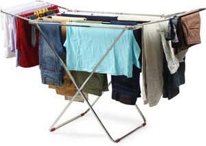 H हाउसवेयर स्टील फ्लोर क्लॉथ ड्रायर स्टैंड