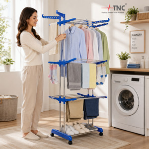 TNC by TNC Steel Floor Cloth Dryer Stand T-CDS-B2SS-0110