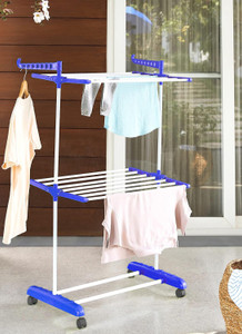 FLIPZON Steel, Plastic Floor Cloth Dryer Stand Premium Clothes