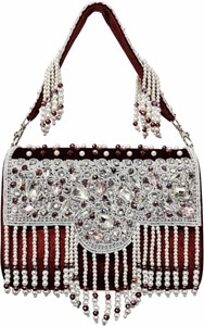 zarikaraft Party Maroon Clutch