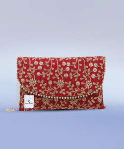 KUBER INDUSTRIES Casual Maroon  Clutch