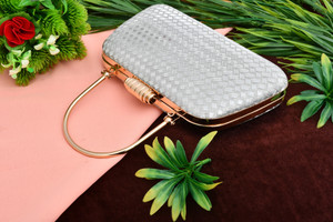 FOR THE BEAUTIFUL YOU Party Silver  Clutch