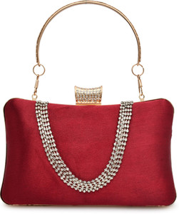 FOR THE BEAUTIFUL YOU Party Maroon  Clutch