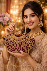 FTSBags Maroon Clutch ZBMatka