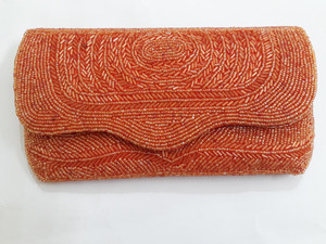 HimalayaHandicraft Casual Orange  Clutch