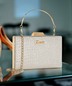 Exotic Party Silver  Clutch