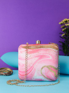 Swisni Casual Pink  Clutch