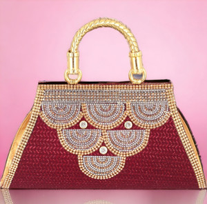 fashionship Party Maroon  Clutch