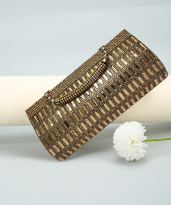 Qualvalue Party Gold  Clutch