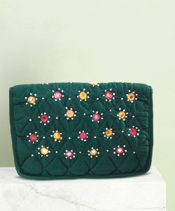Belladona Party Green  Clutch