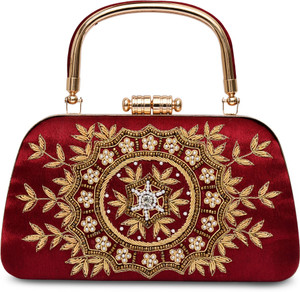 FOR THE BEAUTIFUL YOU Party Maroon  Clutch