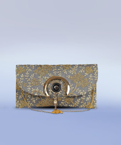Fancy Walas Party Grey  Clutch
