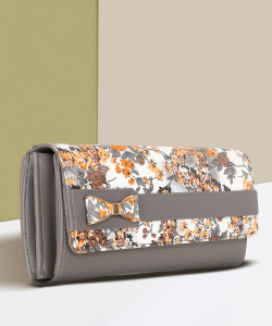 G M W Casual, Formal, Party, Sports Grey  Clutch