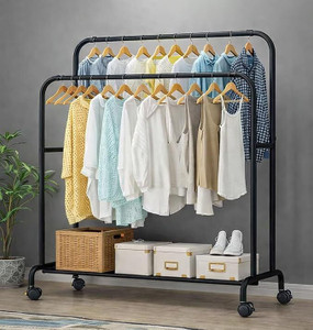Vozica Steel Floor Cloth Dryer Stand Clothing Rack Heavy-Duty Metal Coat Stand