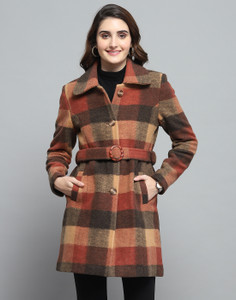 मोंटे कार्लो यार्न ब्लेंड चेकर्ड कोट