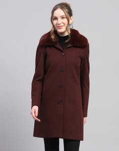 MONTE CARLO Wool Blend Self Design Coat