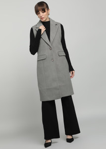 Breil By Fort Collins Knitted Tweed Solid Coat