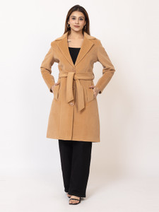 LADY LEAF Suede Solid Coat
