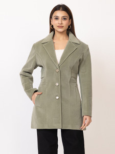 LADY LEAF Suede Solid Coat