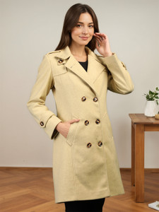 CHKOKKO Tweed Solid Coat
