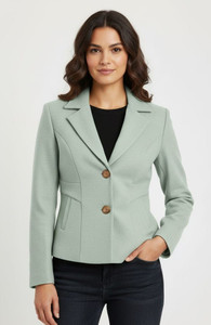 luvuduvy tweed:velvet Self Design Coat
