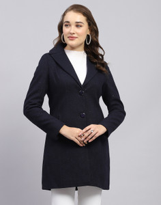 MONTE CARLO Wool Blend Self Design Coat